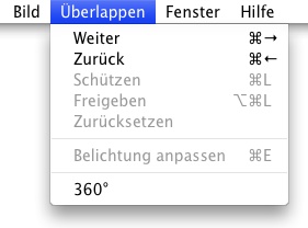 Überlappungsmenü