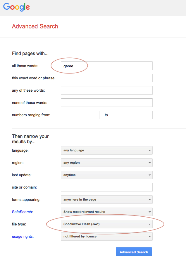 google for games