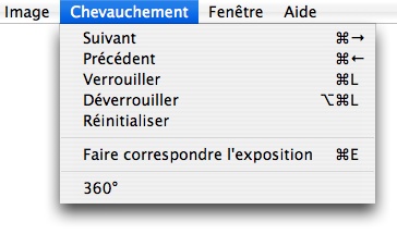Menu Chevauchement