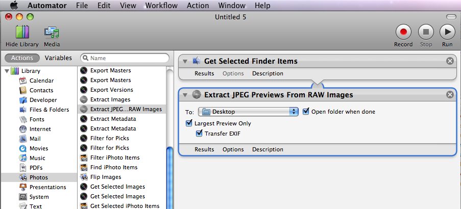 extract jpeg from RAW