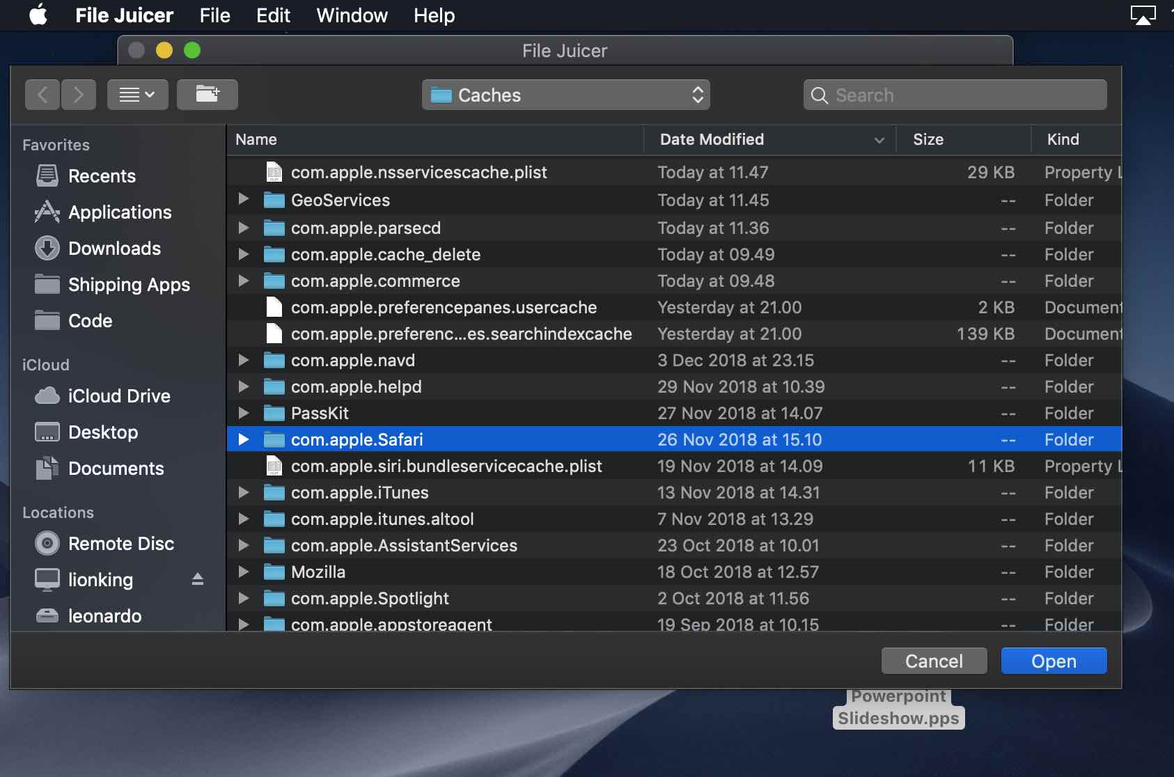 File Menu & Sheet